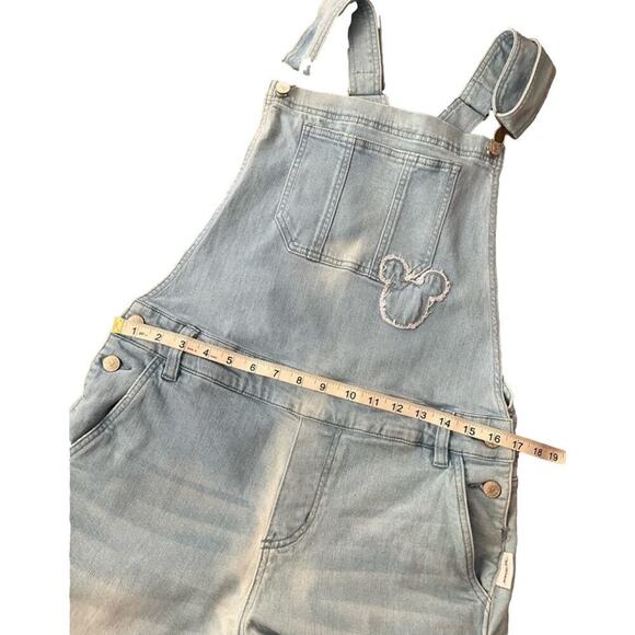 Disney Women's Jeans Mickey Mouse 28 Overalls Blue Long Bibs XS NWT - Picture 12 of 15